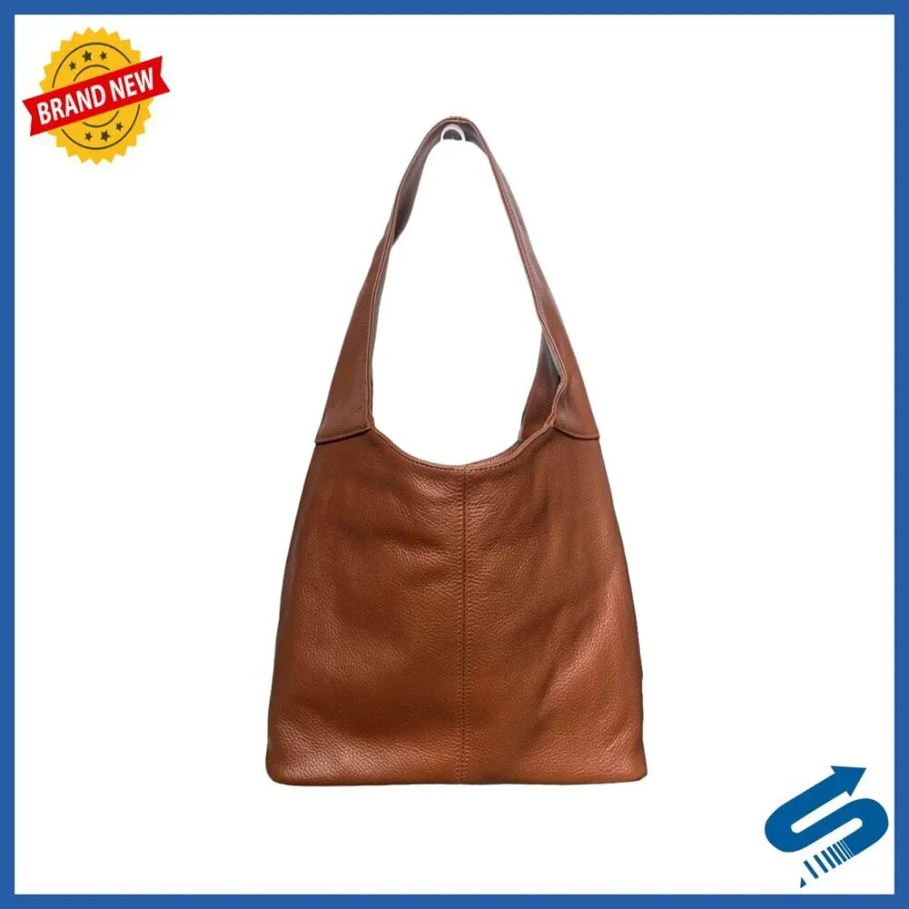 Italian Leather Hobo Tote Bag Slouchy Shoulder Purse Large Travel